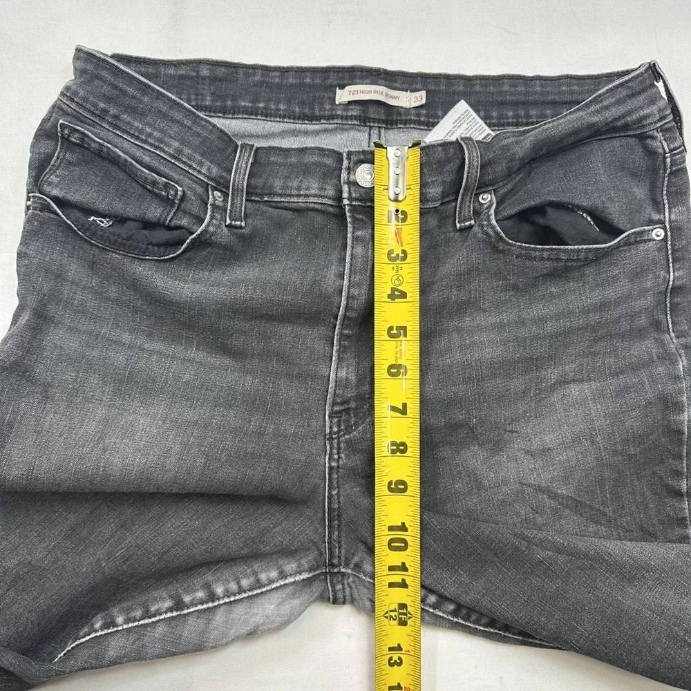 Levi's 721 Women's High‎ Rise Skinny Jeans Size 33 Waterless Stretch Denim Black